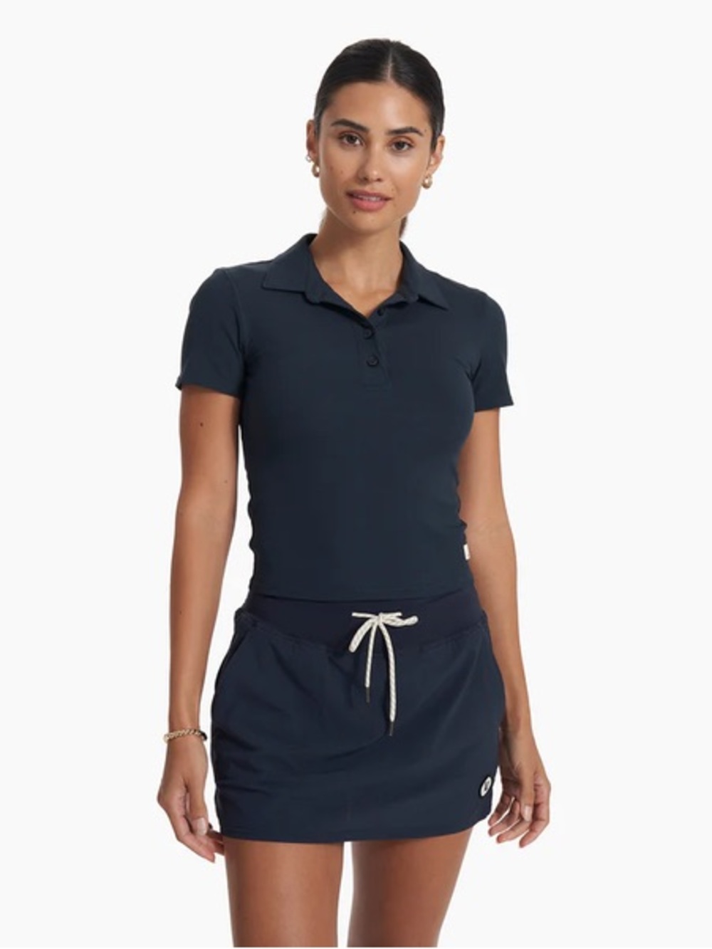 Vuori Pose Fitted Polo in Ink/Navy